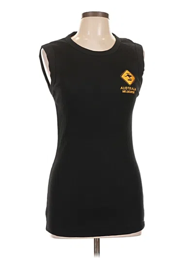Pre-owned Emu Australia Sleeveless Top Black Crew Neck Tops