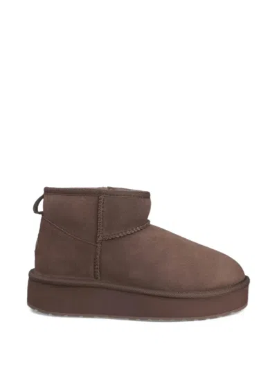 Emu Australia Stinger Micro Flatform 2.0 Platform Ankle Boots In Brown