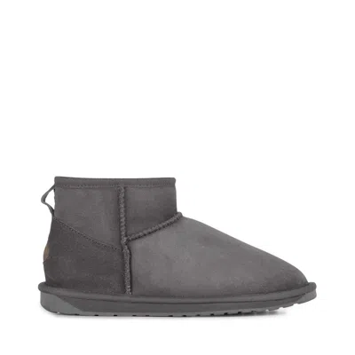 Emu Australia Aaraons Suede Bootie In E009 Charcoal
