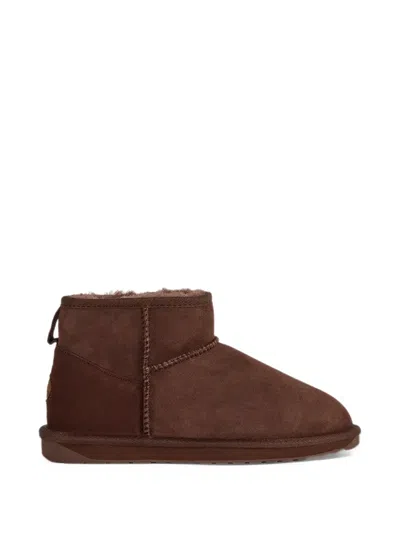 Emu Australia Stinger Micro Suede Ankle Boots In Brown