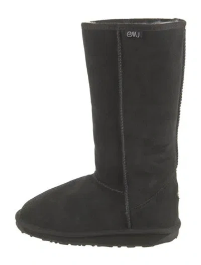 Pre-owned Emu Australia Suede Boots In Black