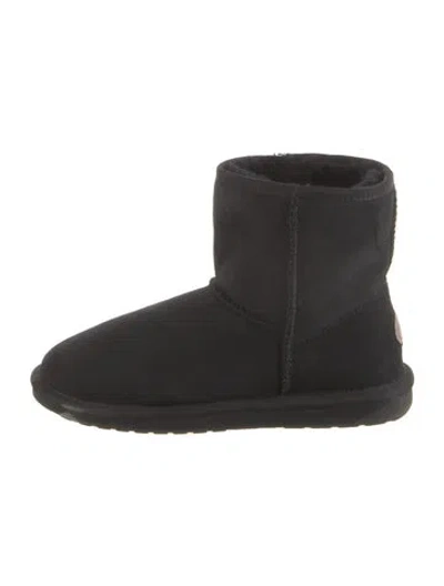 Pre-owned Emu Australia Suede Boots In Black