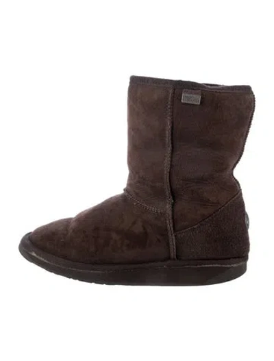 Pre-owned Emu Australia Suede Boots In Brown