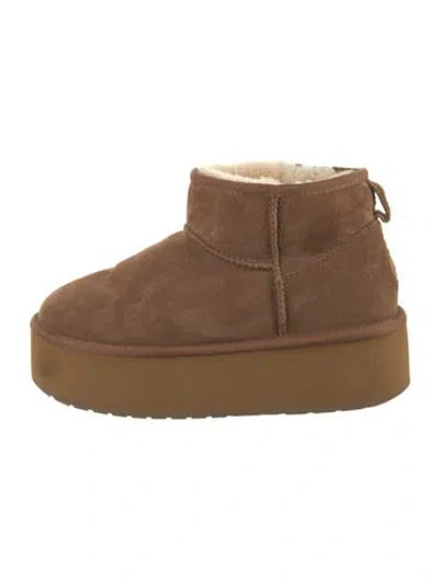 Pre-owned Emu Australia Suede Boots In Brown