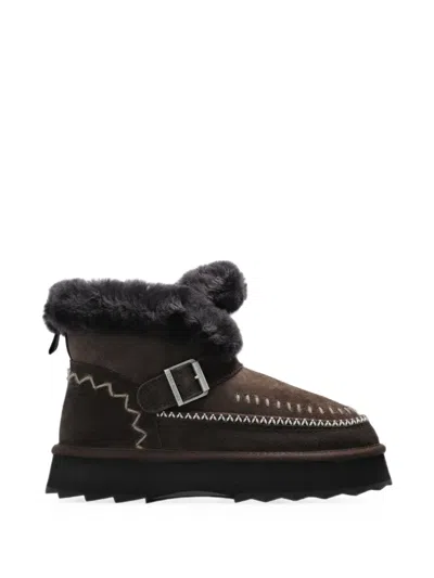 Emu Australia Sunnie Shearling-trim Platform Boots In Brown