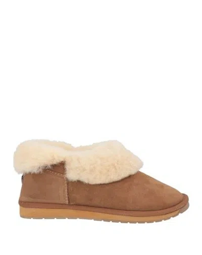 Emu Australia Woman Ankle Boots Camel Size 7 Shearling In Brown