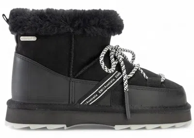 Pre-owned Emu Australia Women's  Blurred Micro Boot Sneakers In Black