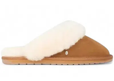 Pre-owned Emu Australia Women's  Jolie Slipper Sneakers In Chestnut In Brown