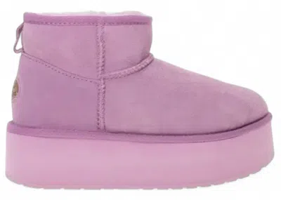 Pre-owned Emu Australia Women's  Micro Flatform Boot Sneakers In Pink