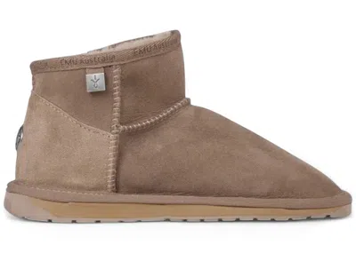 Pre-owned Emu Australia Women's  Platinum Slim Darling Boot Sneakers In Mushroom In Brown