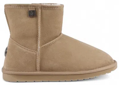 Pre-owned Emu Australia Women's  Platinum Stinger Slim Mini Boot Sneakers In Sand