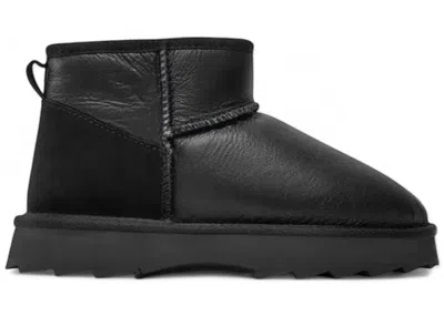 Pre-owned Emu Australia Women's  Sharky Micro Town Boot Sneakers In Black