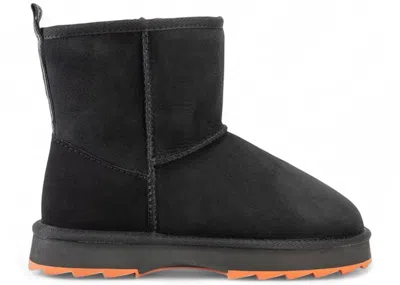 Pre-owned Emu Australia Women's  Sharky Mini Boot Sneakers In Black Crimson