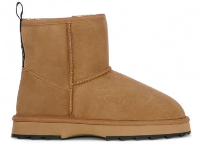 Pre-owned Emu Australia Women's  Sharky Mini Boot Sneakers In Chestnut/black In Multi
