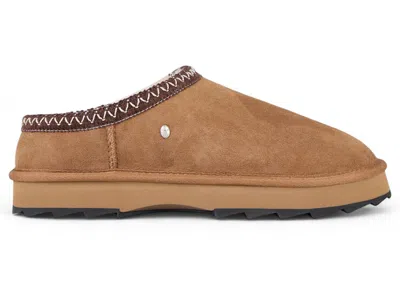 Pre-owned Emu Australia Women's  Sharky Scuff Slipper Sneakers In Chestnut In Brown