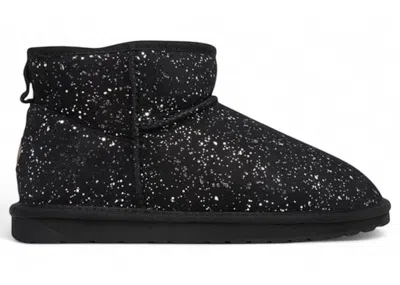 Pre-owned Emu Australia Women's  Stinger Micro Boot Milkyway Sneakers In Black