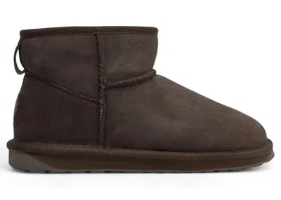 Pre-owned Emu Australia Women's  Stinger Micro Boot Sneakers In Chocolate In Brown