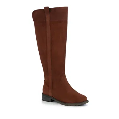 Emu Australia Women's Hervey Knee High Waterproof Suede Boot In Tawny In Brown