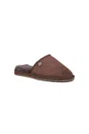 Emu Australia Women's Platinum Yamba Scuff Slipper In Chocolate In Gold