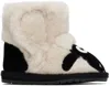 Emu Baby Off-white & Black 'shaun The Sheep' Pre-walkers In Natural