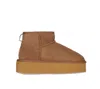 Emu Tan Stinger Micro Flatform Boots In Castagna