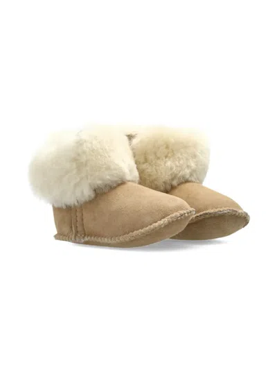 Emu Babies' Fur-lined Suede Boots In Neutral