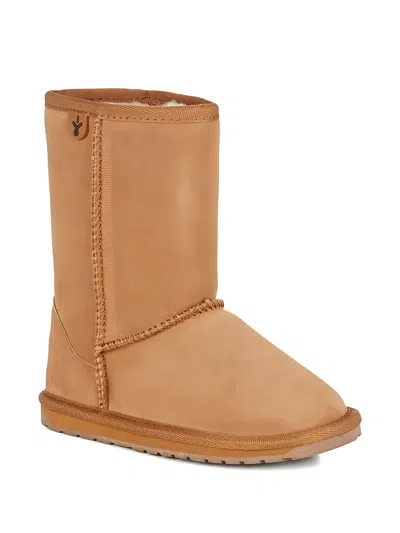 Emu Kids' Stitch-trim Boots In Brown
