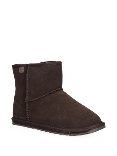 Emu Kids' Suede Shearling-lined Boots In Brown