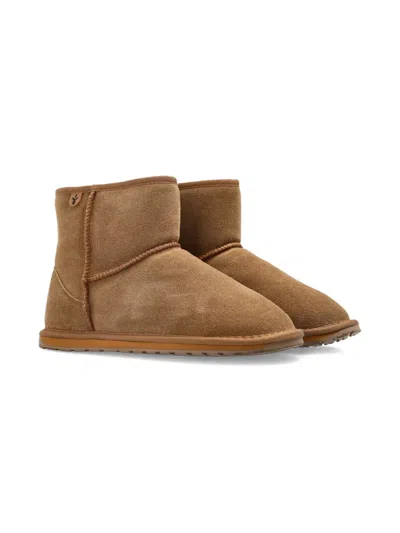 Emu Wallaby Mini Suede Boots In Brown