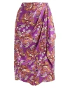 Emy-ò Female Woman Midi Skirt Mauve Size 8 Polyester In Purple