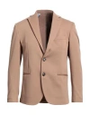 En Avance Man Blazer Camel Size 38 Polyester, Cotton In Beige