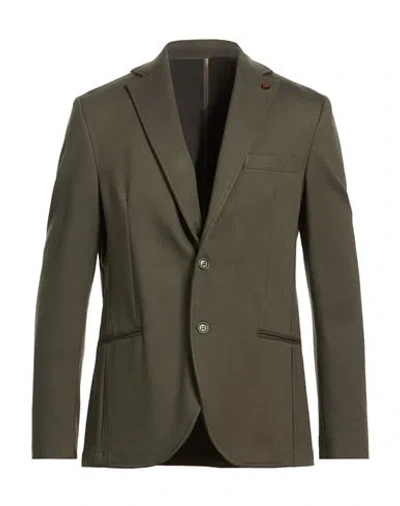 En Avance Man Blazer Dark Green Size 42 Viscose, Polyamide, Elastane