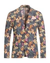 En Avance Man Blazer Plum Size 44 Cotton, Polyamide, Elastane In Purple