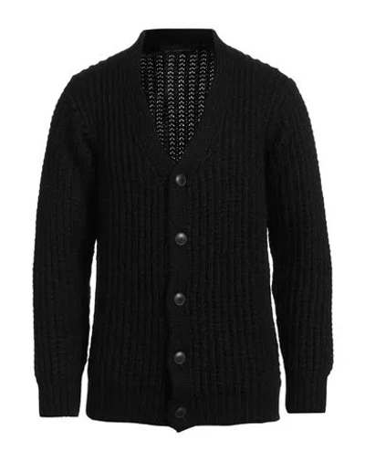 En Avance Man Cardigan Black Size Xl Acrylic, Mohair Wool, Wool
