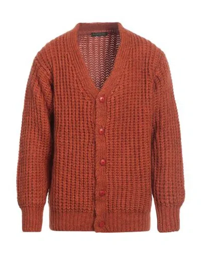 En Avance Man Cardigan Rust Size Xl Acrylic, Mohair Wool, Wool