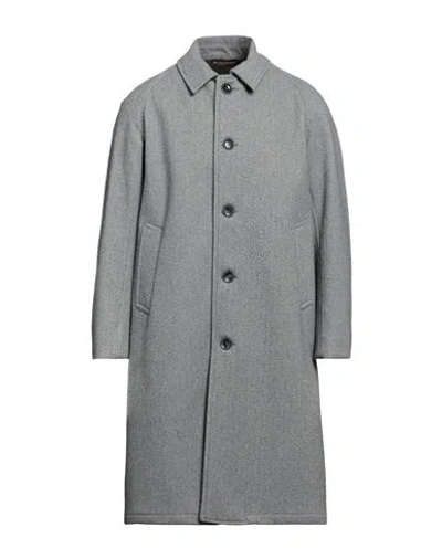 En Avance Man Coat Grey Size 40 Polyester, Viscose