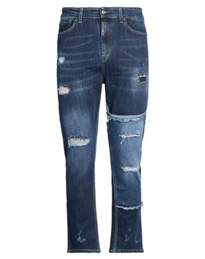 En Avance Man Jeans Blue Size 34 Cotton, Elastane