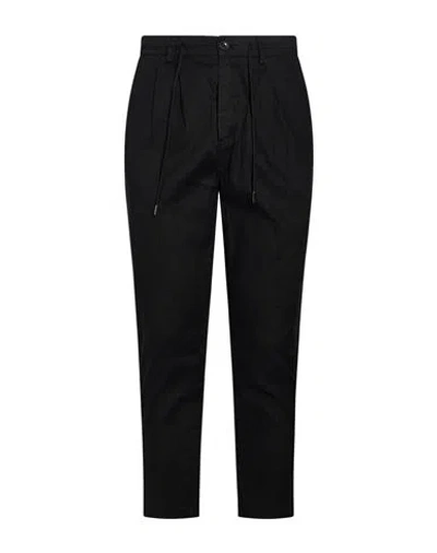 En Avance Man Pants Black Size 28 Linen, Cotton, Elastane