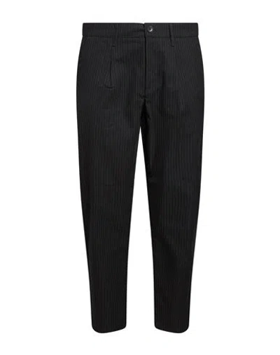 En Avance Man Pants Black Size 36 Polyester, Rayon, Wool, Elastane