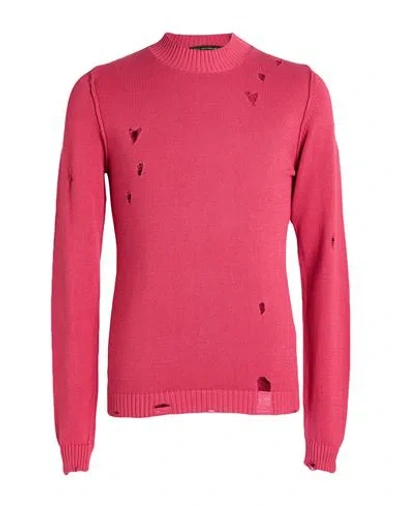En Avance Man Sweater Magenta Size L Cotton In Pink