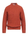 En Avance Man Sweater Rust Size M Acrylic, Mohair Wool, Wool