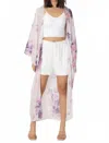 En Creme Amanda Floral Kimono In Multi In Multi