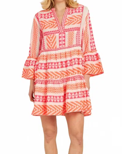 En Creme Bring On The Sun Embroidered Dress In Multicolor