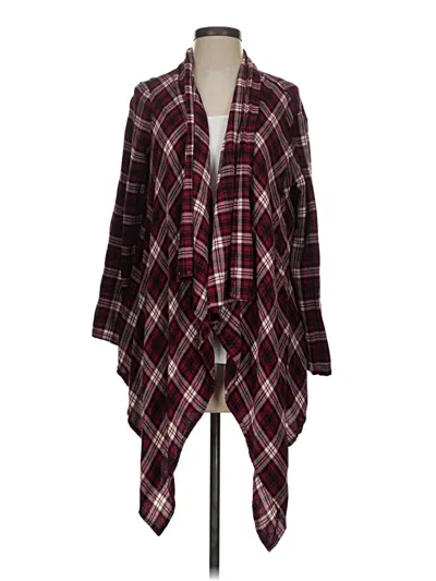 Pre-owned En Creme Cardigan Sweater In Burgundy