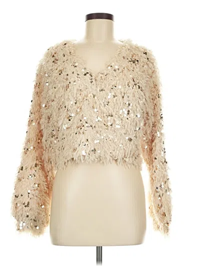 Pre-owned En Creme Cardigan Sweater In Gold