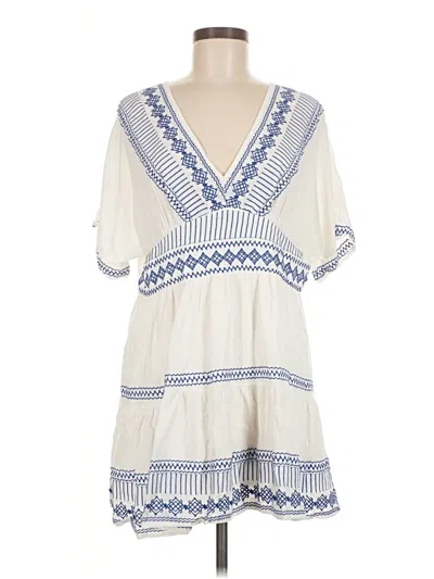 Pre-owned En Creme Casual Dress In White