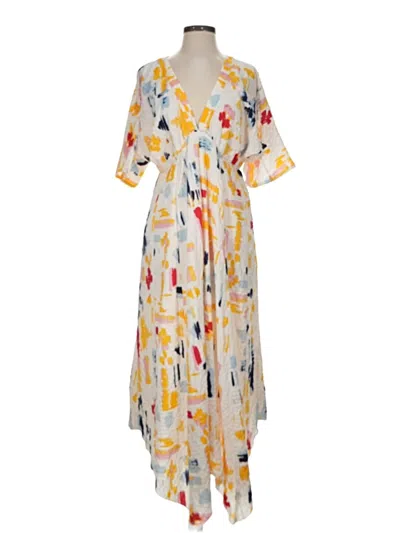 Pre-owned En Creme Casual Dress In Yellow