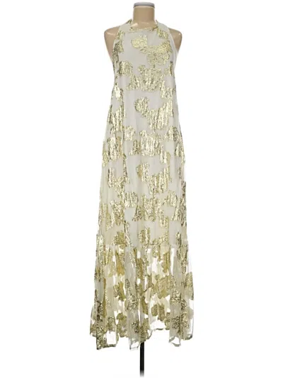 Pre-owned En Creme Cocktail Dress In Gold