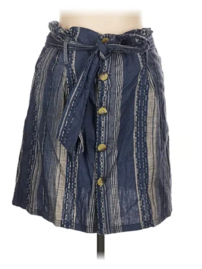 En Creme Denim Skirt In Multi