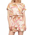 En Creme Eliza Tropical Print Romper In Multi In Multi